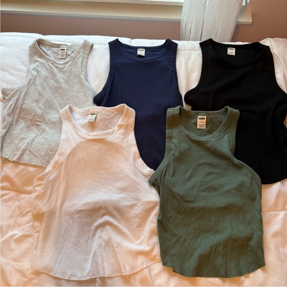 Victoria's Secret Tops - Bundle of 5 high neck VS PINK tanks